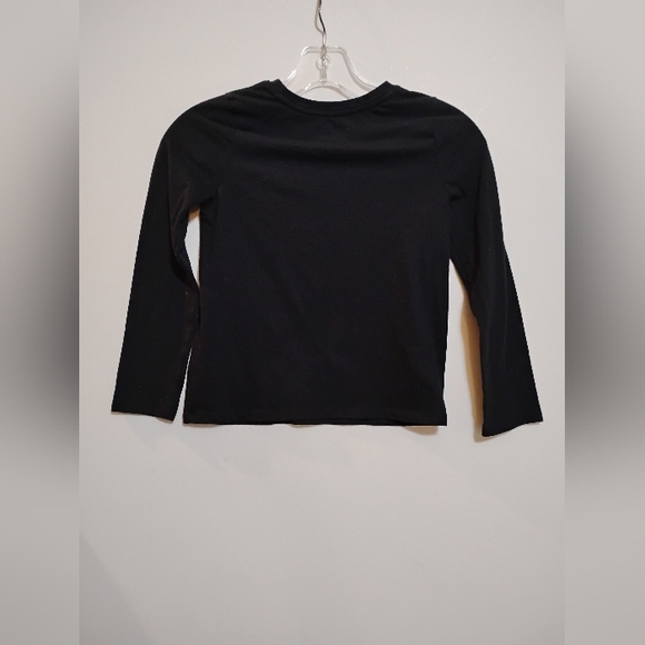 Cat & Jack Black Long Sleeve Tee S (6/7) 60%Cotton 40%Polyester - Picture 4 of 5